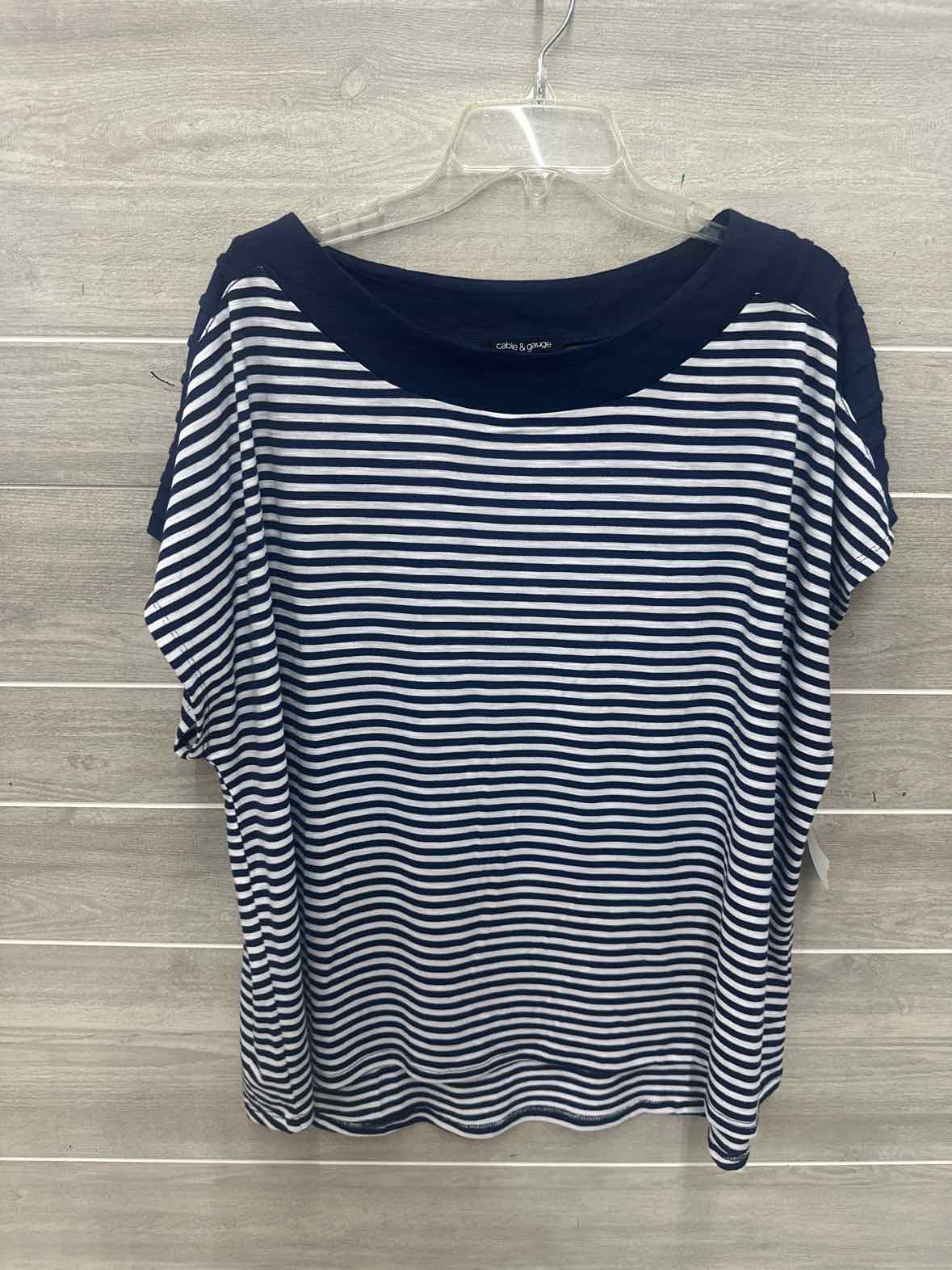Cable & Gauge Size 1X Navy Plus Shirt
