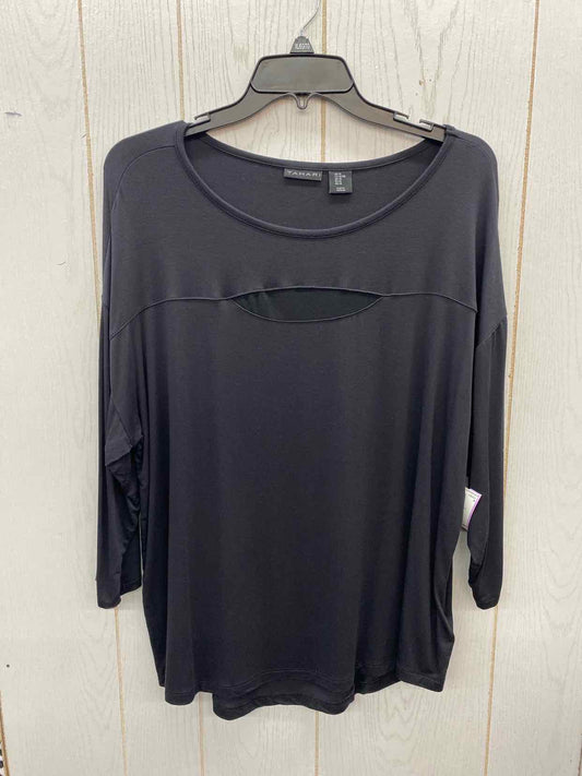 Tahari Black Womens Size XL Shirt