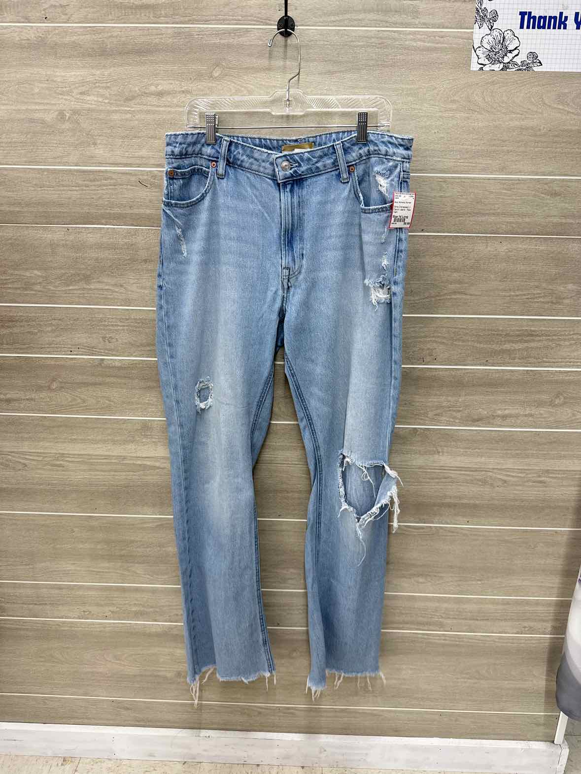 Blue Womens Women Size 14 Long Jeans
