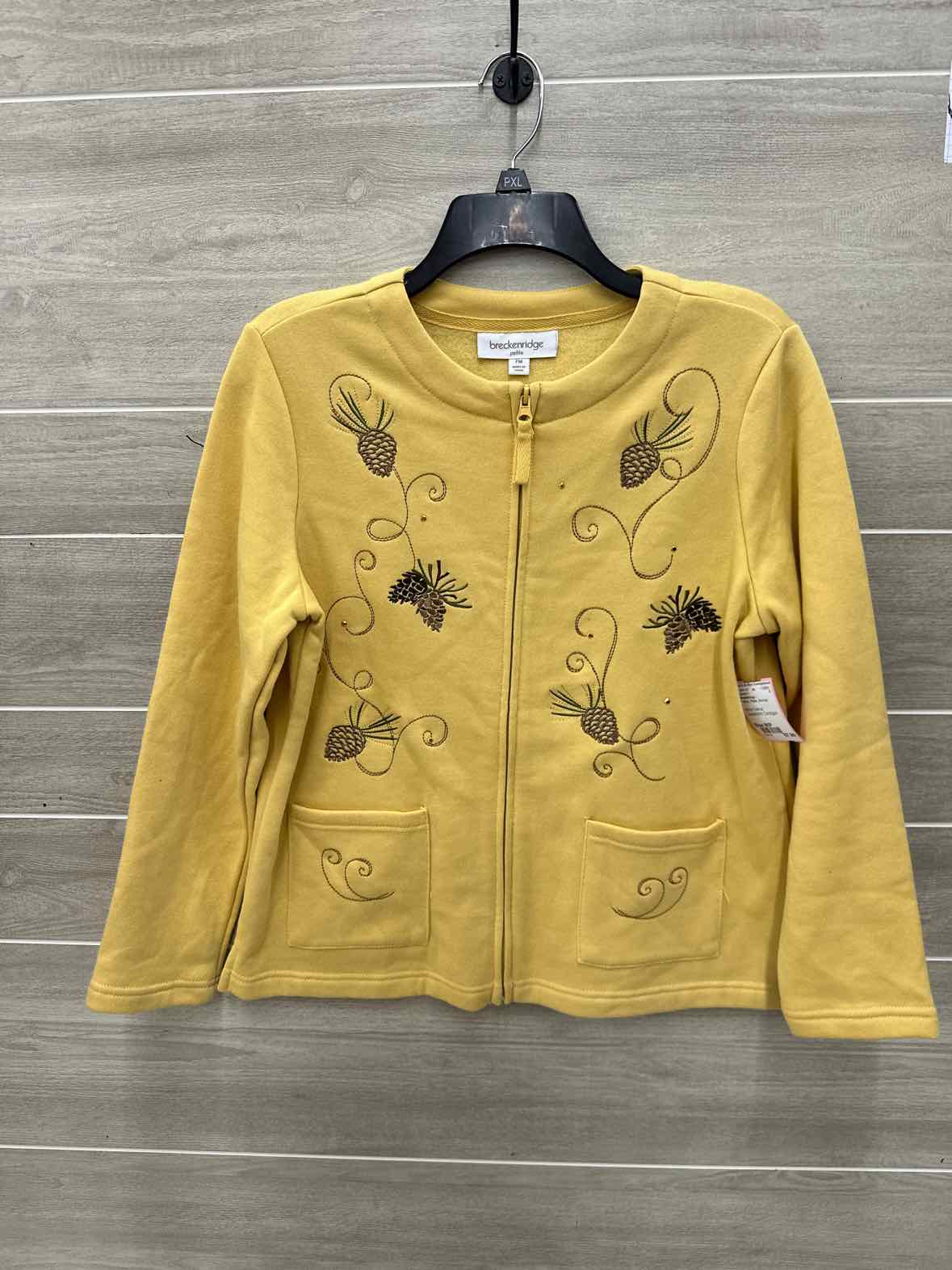 Breckenridge Size M/P Yellow Petite Sweatshirt