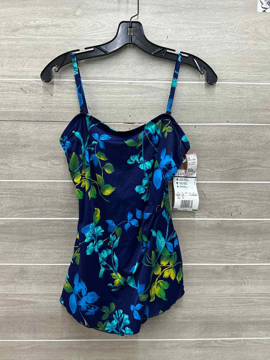 Jantzen Size 14 Blue Womens Swimsuit