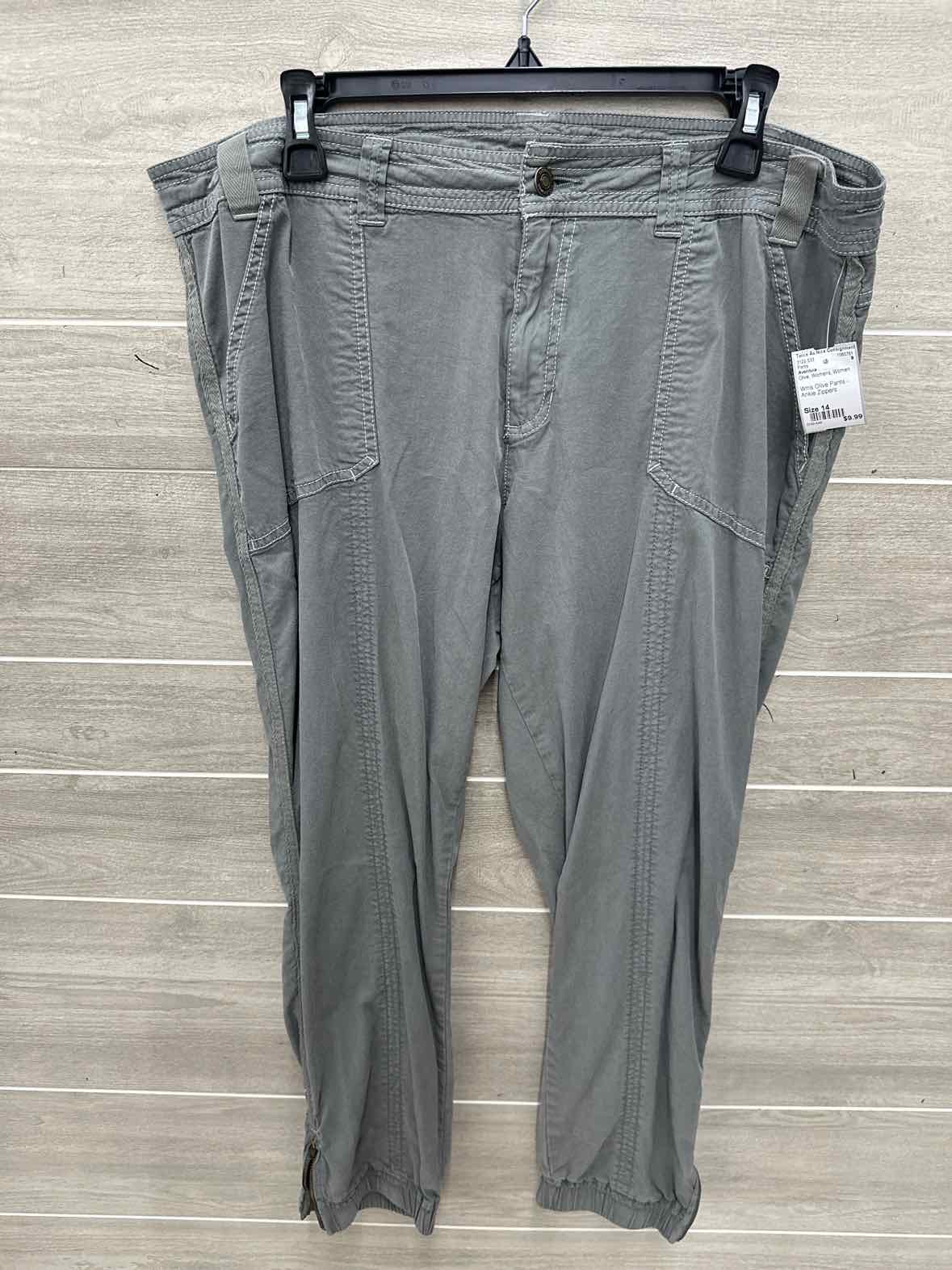 Aventura Size 14 Olive Womens Pants