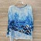 Erika Blue Womens Women Size 2X Shirt