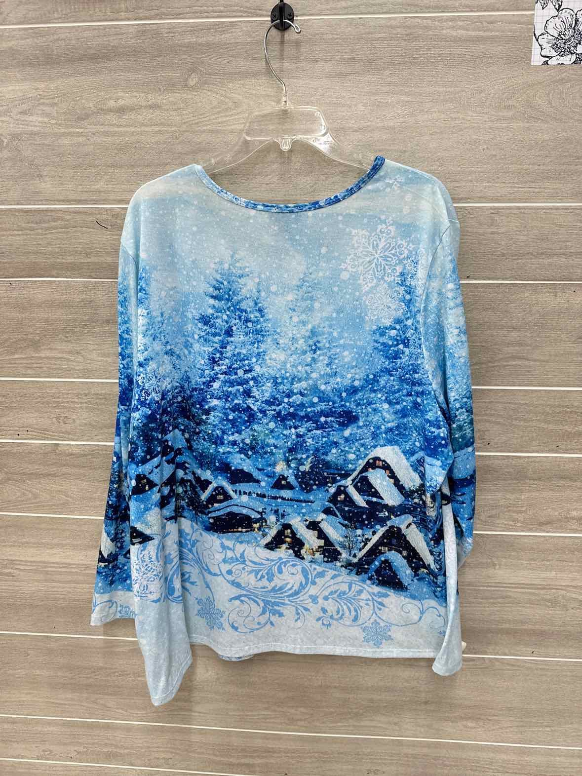 Erika Blue Womens Women Size 2X Shirt