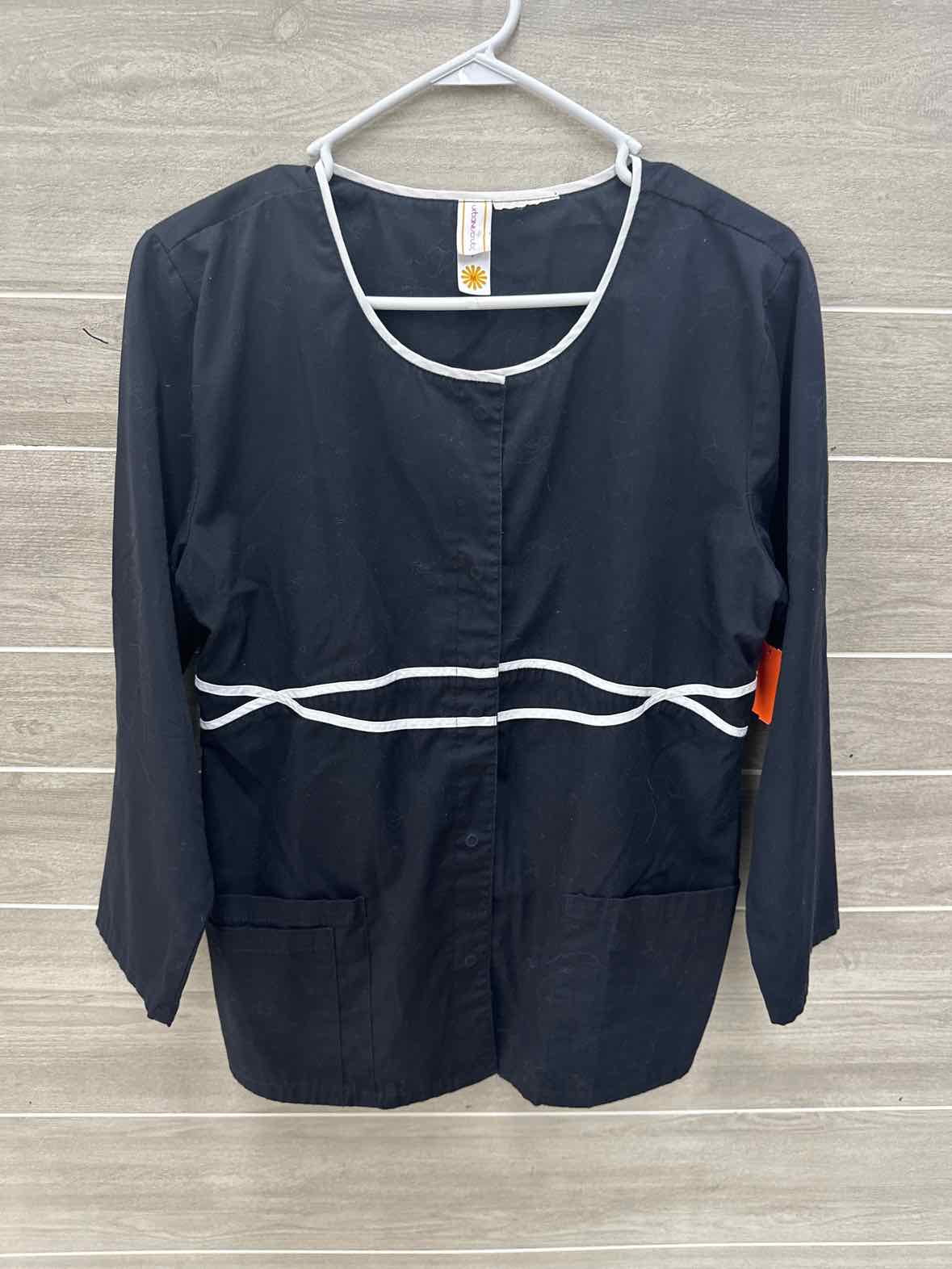 Urbane Black Womens Women Size M Scrub Top