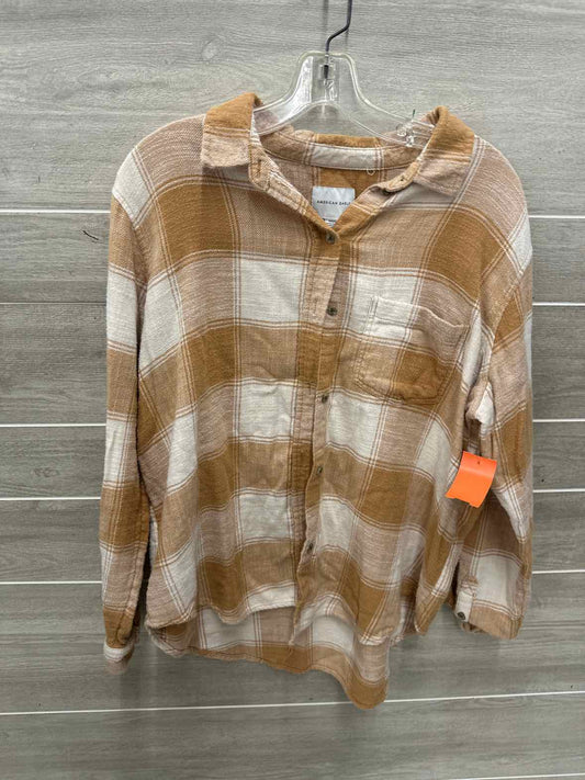 American Eagle Size M Mustard Womens Shirt