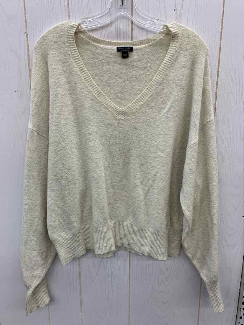 Ann Taylor Cream Womens Size L Sweater