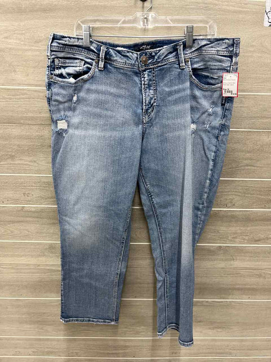Silver Size 16 Blue Womens Jeans