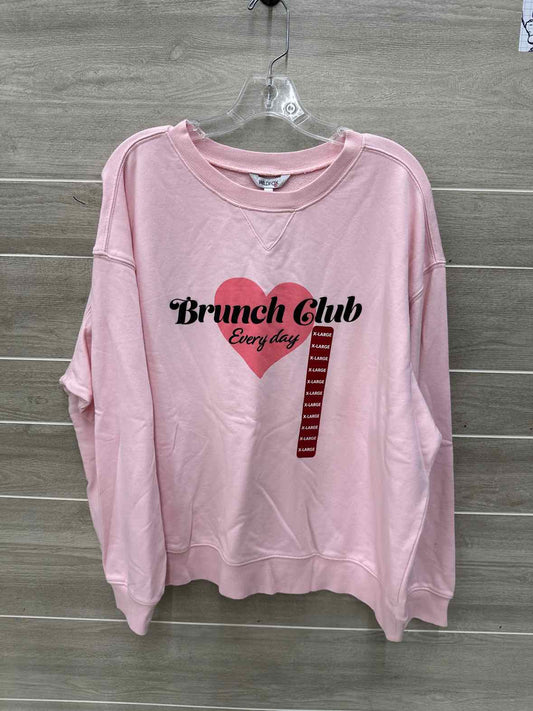 Wild Fox Size XL Pink Womens Sweatshirt