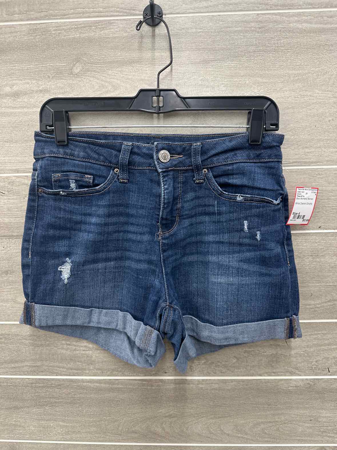 Time & Tru Size 4 Blue Womens Shorts