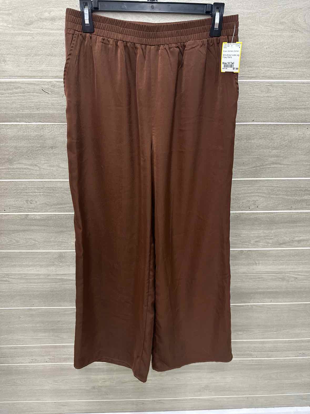 Brown Womens Women Size 10 Tall Pants
