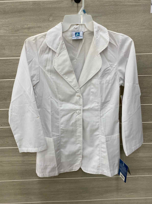 White Womens Size Small Scrub Top