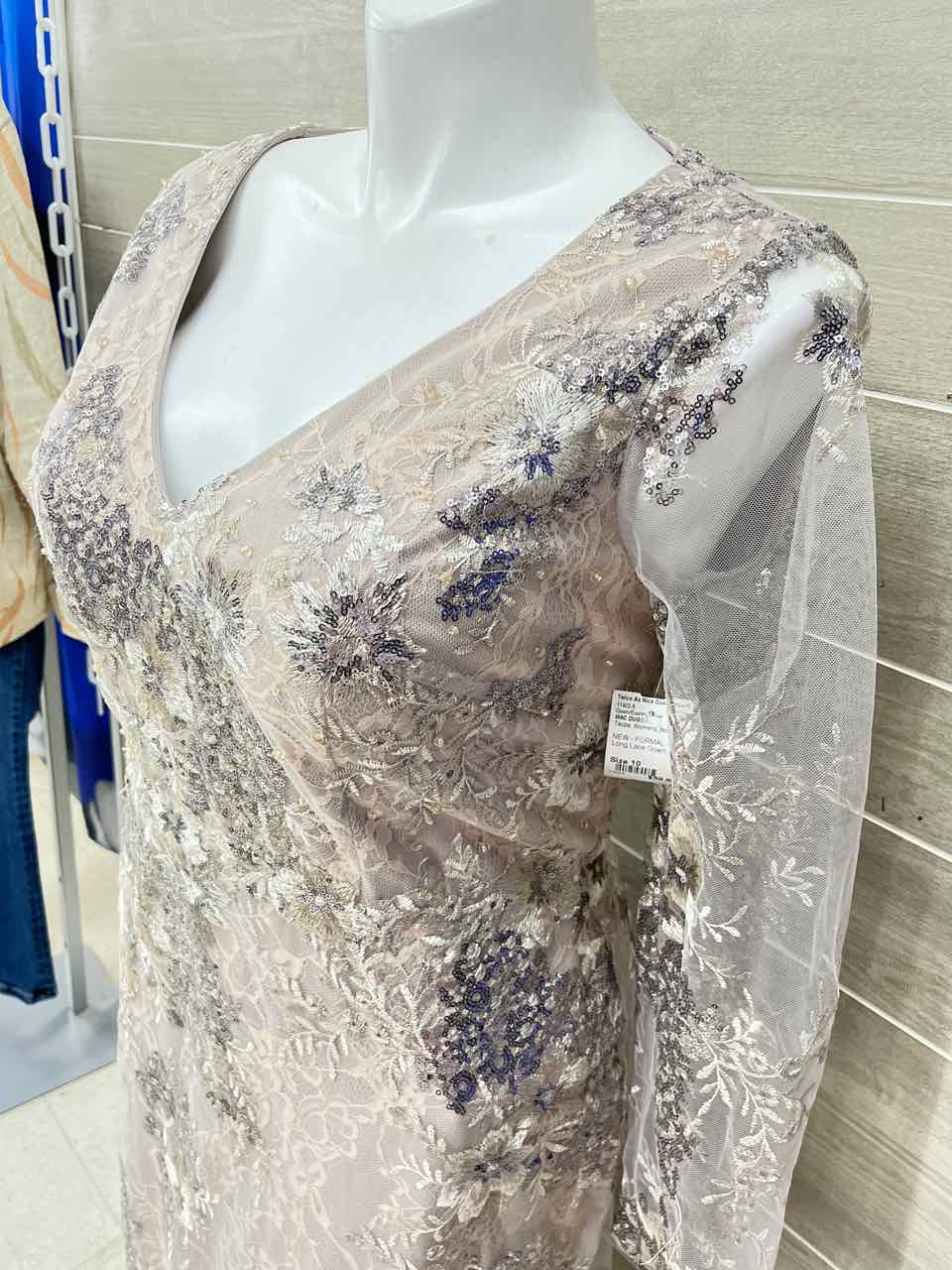 MAC DUGGAL Size 10 Taupe Womens Gown/Evening Wear