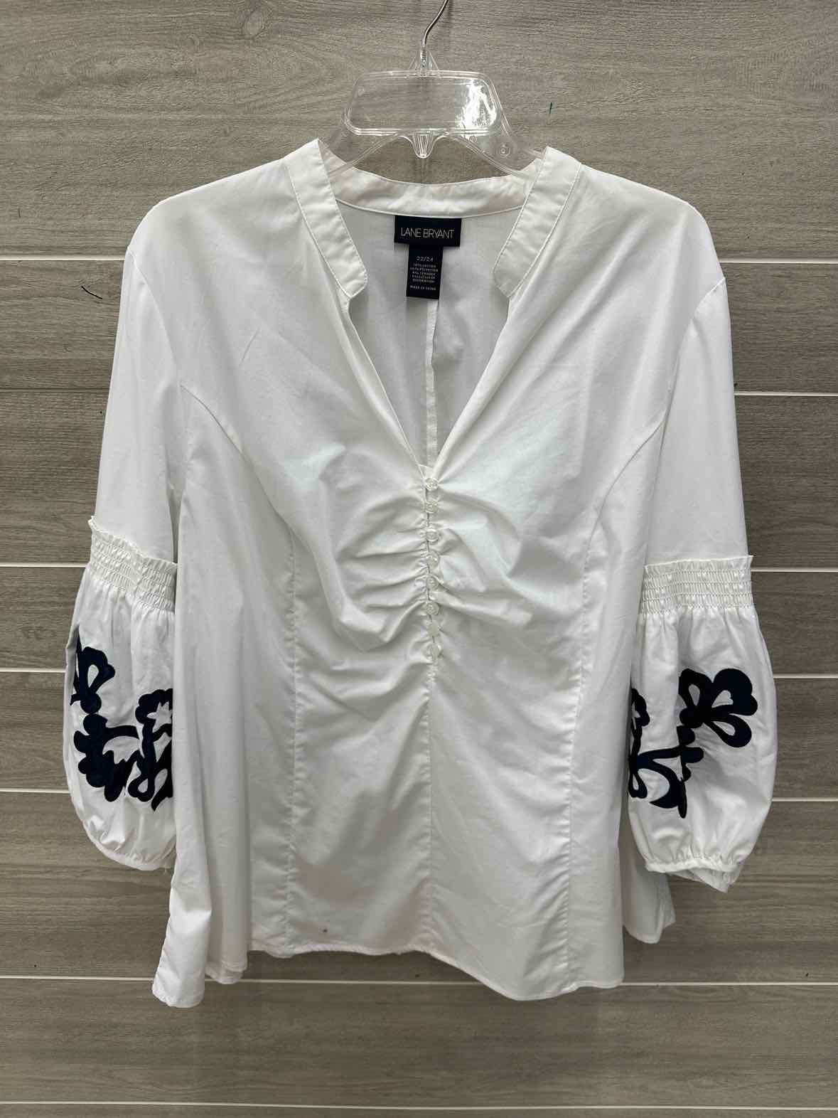 Lane Bryant Size 22/24 White Plus Shirt