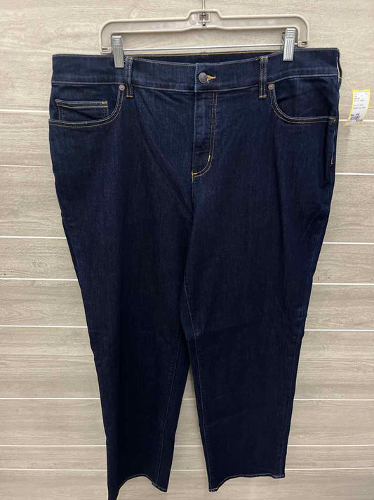 Lands End Size 18W Blue Plus Jeans