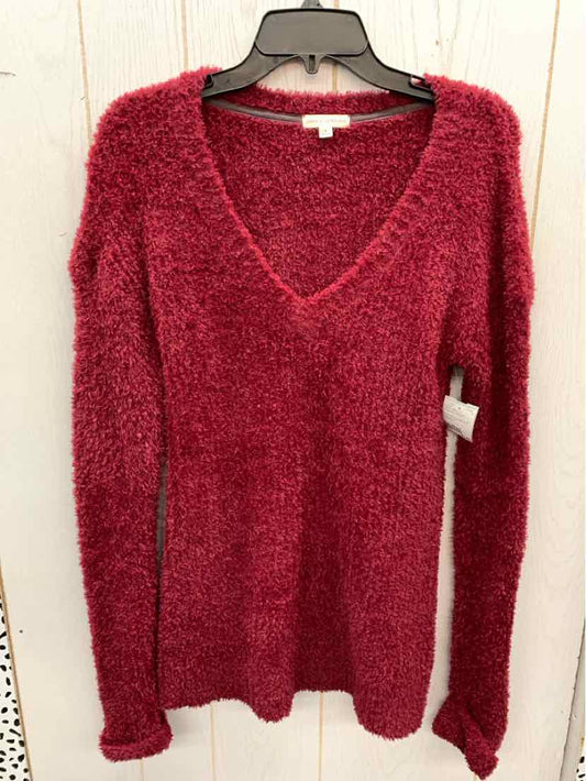 Coco + Jaimeson Burgundy Womens Size Small Sweater