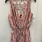 Three Hearts Pink Womens Size Small Romper