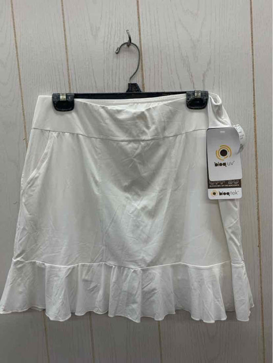 White Womens Size L Skirt