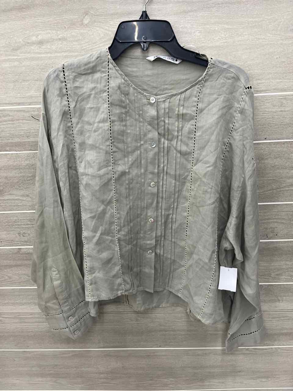ZARA Green Womens Women Size M Shirt