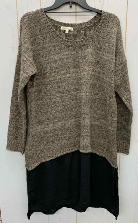 Hem & Thread Brown Womens Size Small Sweater