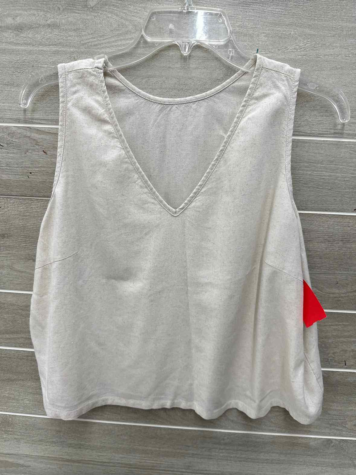 Size L Beige Womens Tank Top