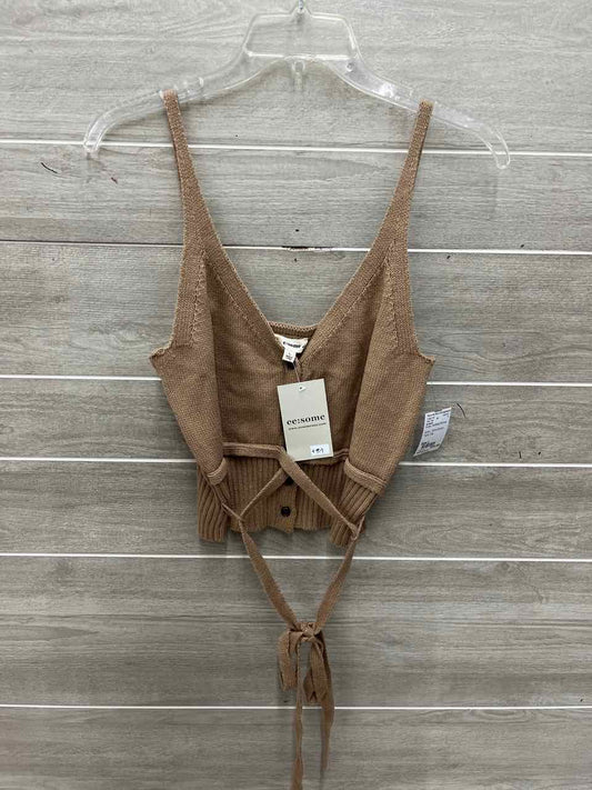 ee:some Size L Brown Womens Tank Top