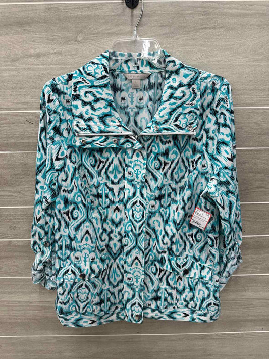 Laura Ashley Teal Womens Women Size 12/14 Blazer