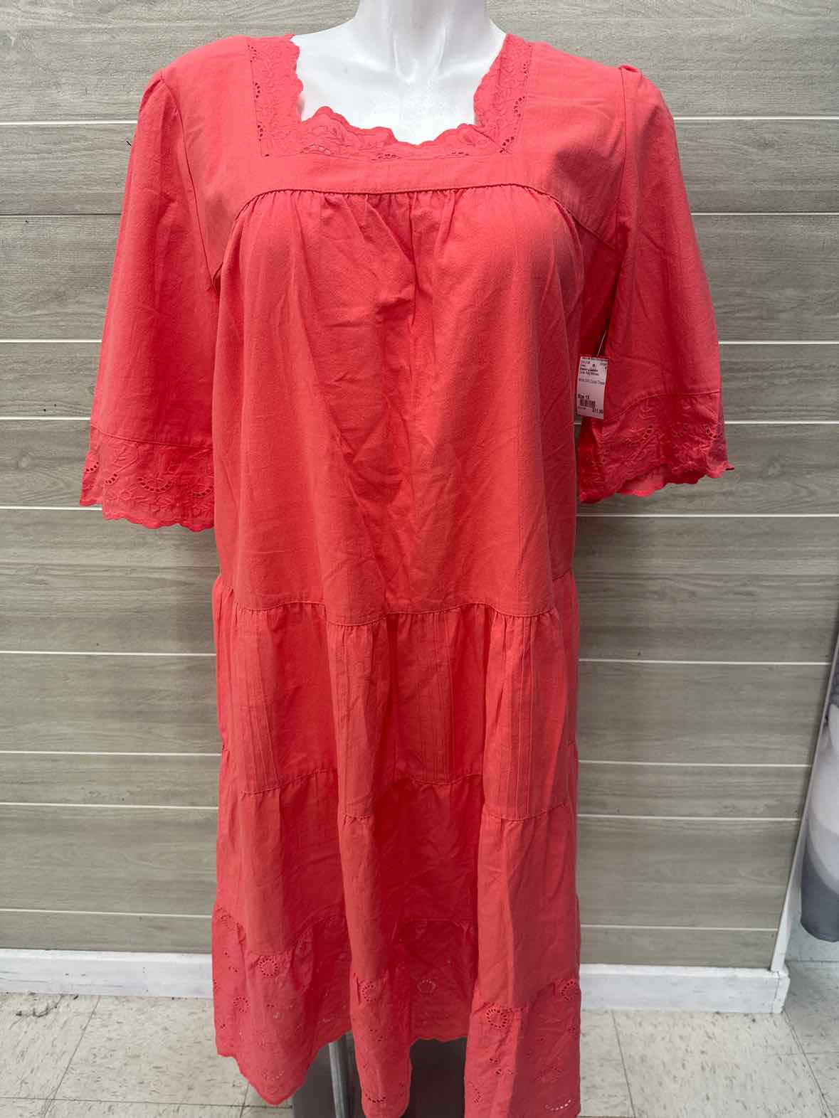 Drapers & Damons Size 1X Coral Plus Dress