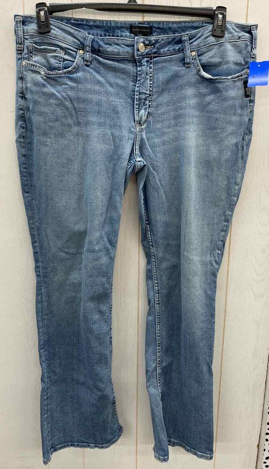 Silver Blue Womens Size 20 Jeans