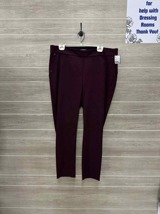 Maurices Size 18W Burgundy Plus Pants
