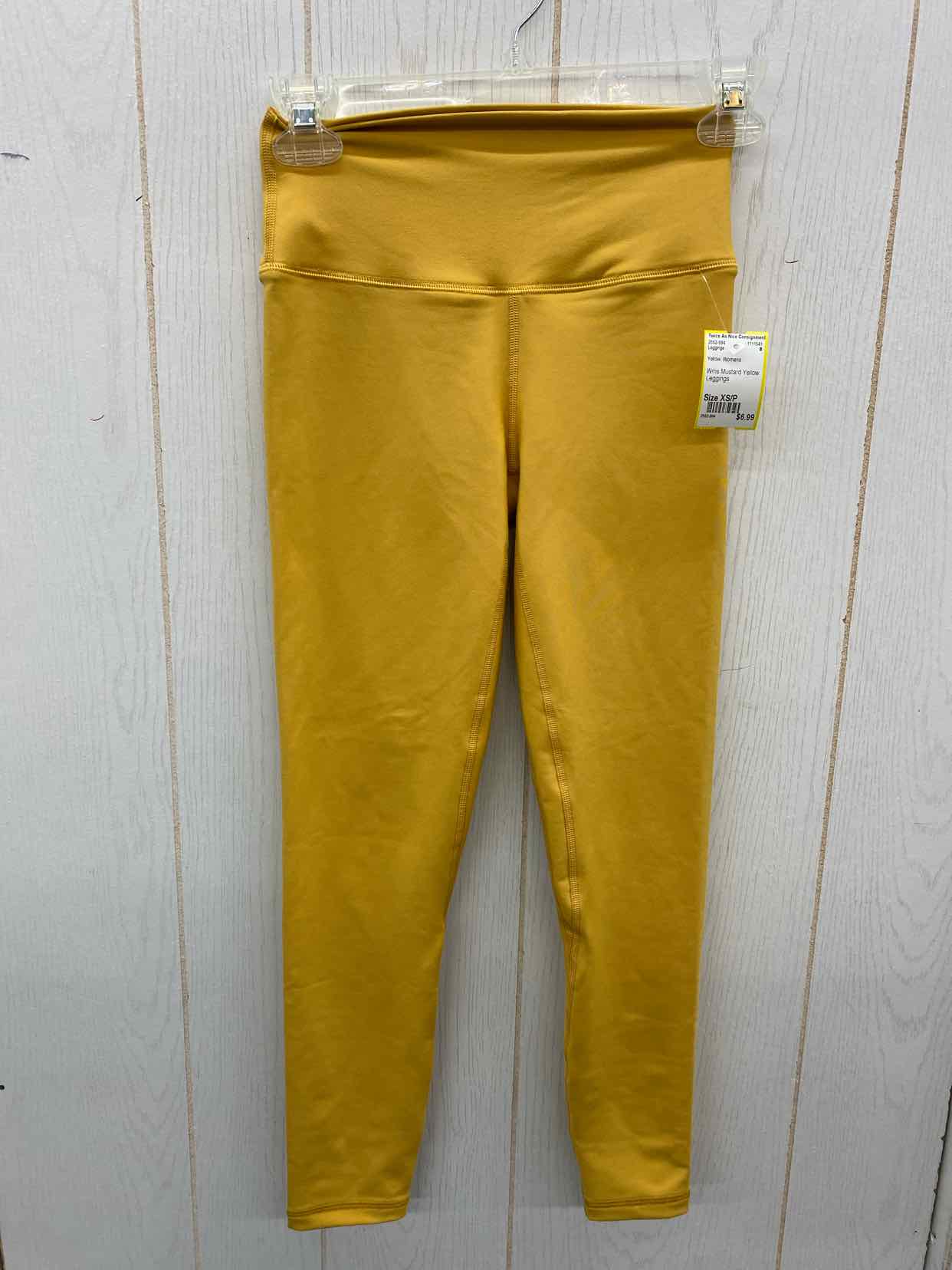 Yellow Womens Size XS/P Leggings