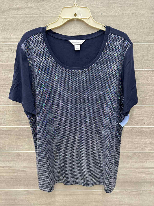 Christopher & Banks Size XL Navy Womens Shirt