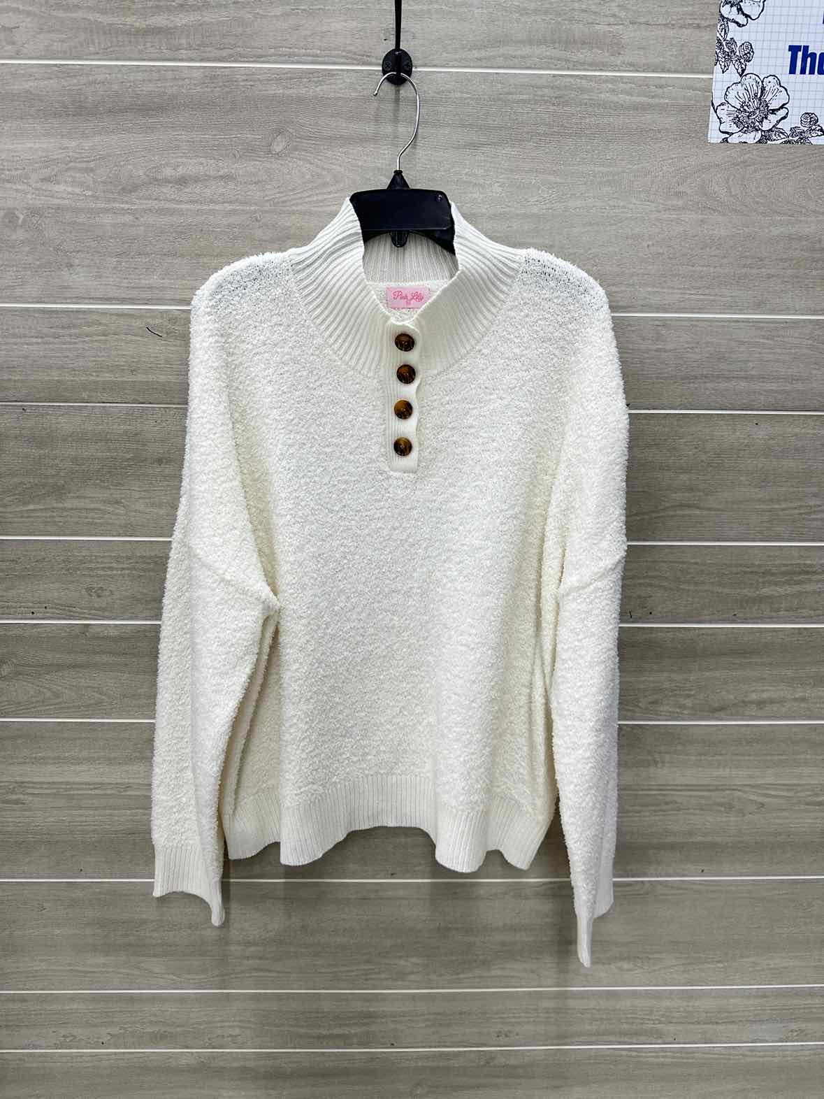 Pink Lily Size 3X Cream Plus Sweater