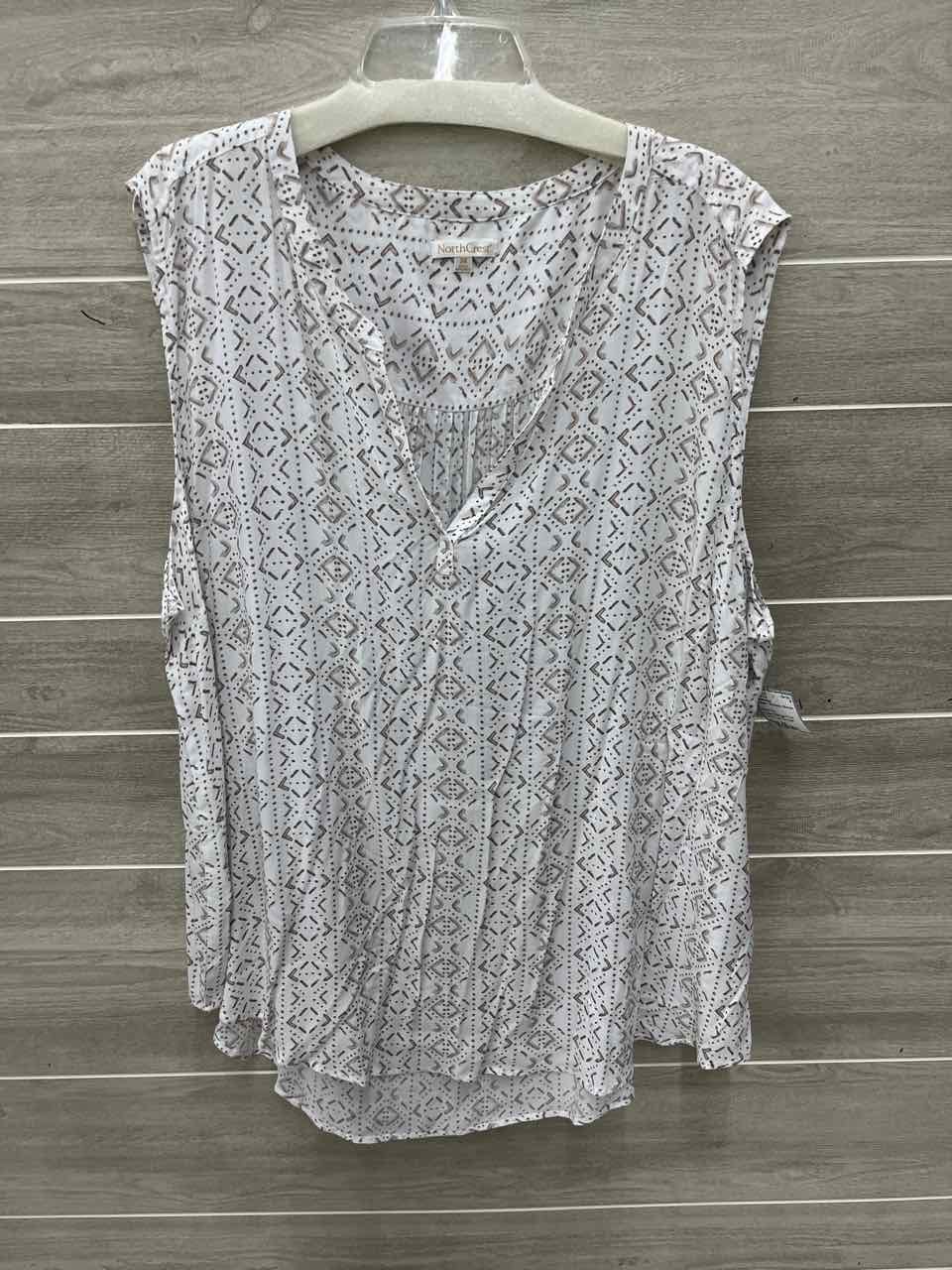 Northcrest Cream Womens Women Size 3X Tank Top