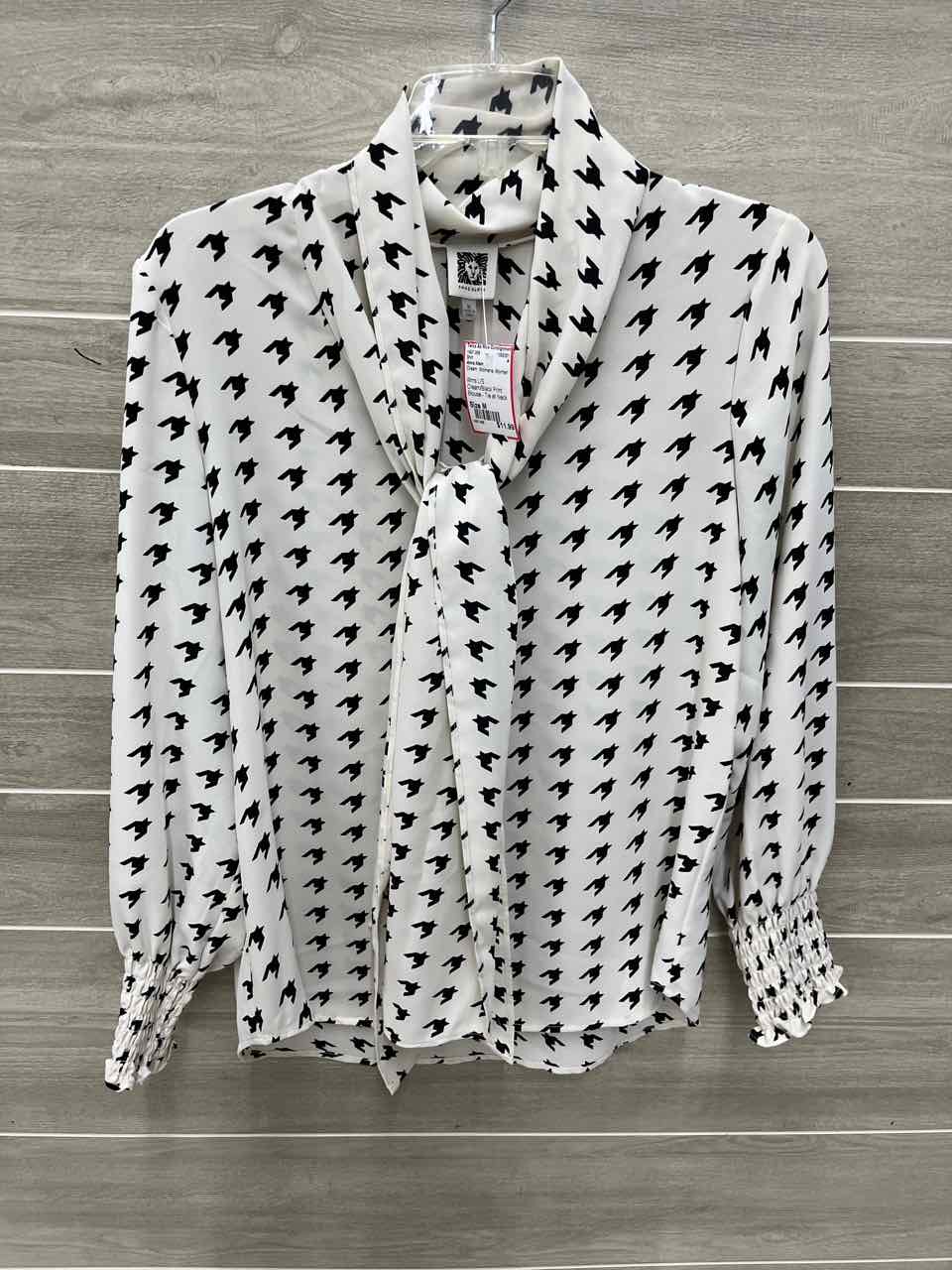 Anne Klein Cream Womens Women Size M Shirt