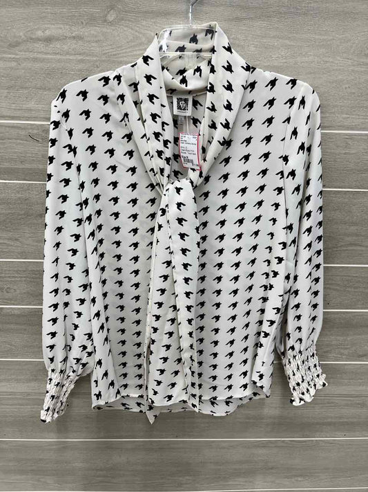 Anne Klein Cream Womens Women Size M Shirt