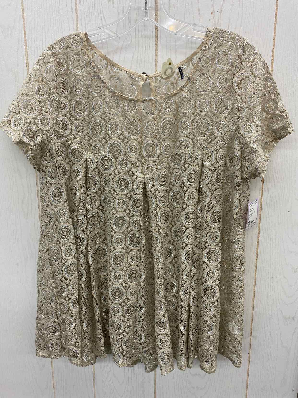 Akemi + Kin Gold Womens Size L Shirt