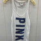 PINK White Womens Size Small Tank Top