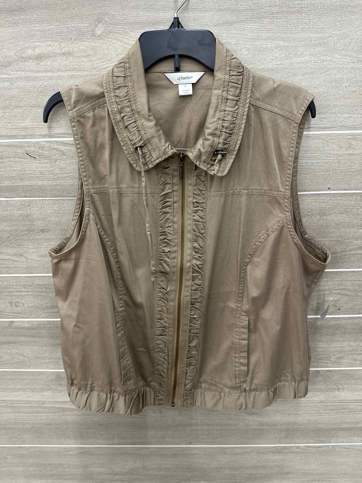 CJ Banks Tan Womens Women Size 16/18 Vest