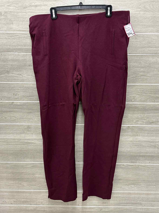 Chico's Burgundy Womens Size 16 Pants