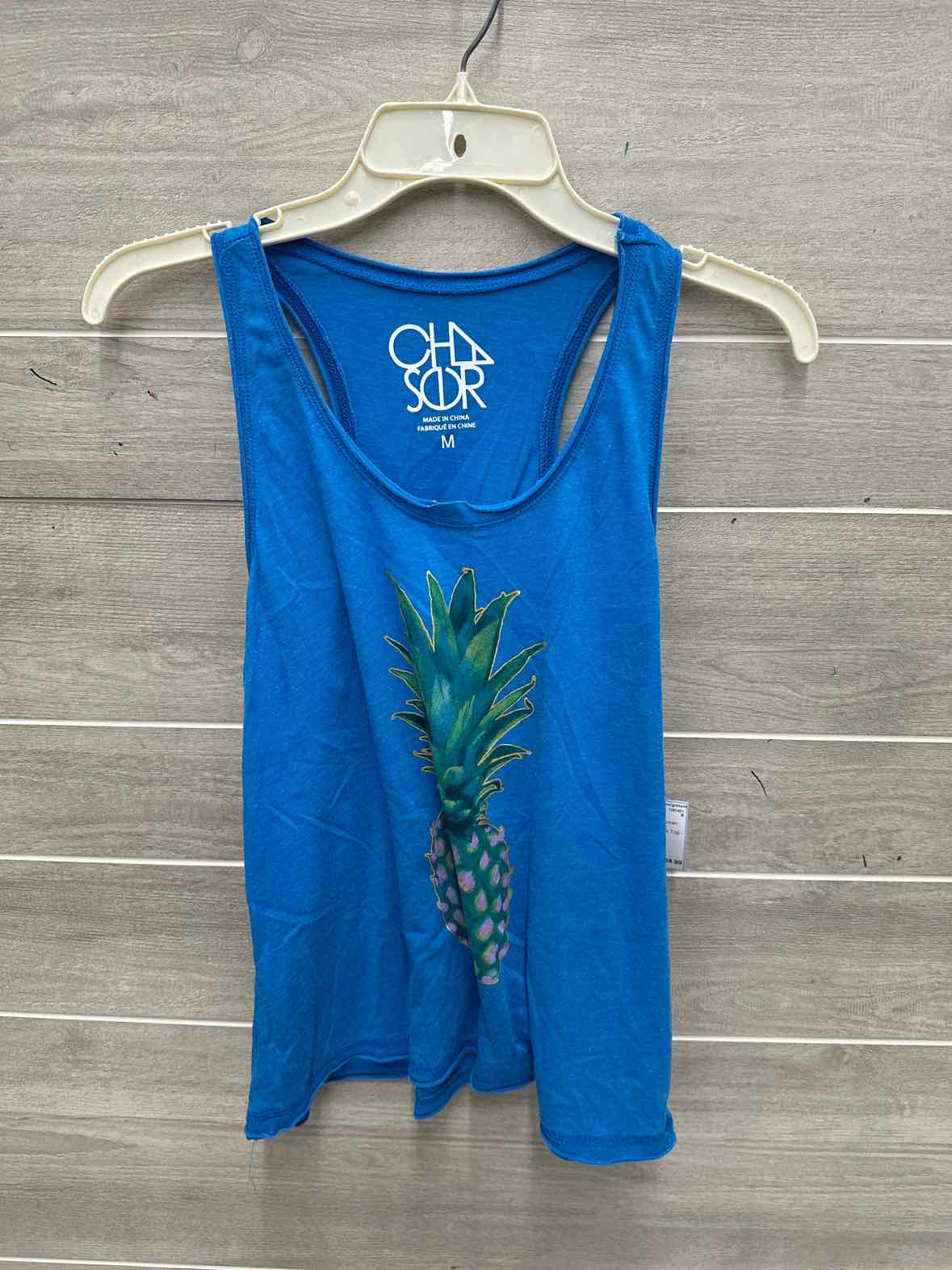 Chaser Size M Blue Womens Tank Top