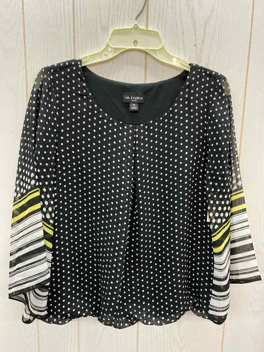 IN Studio Black Womens Size M/P Shirt