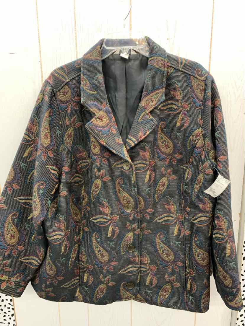 CJ Banks Multi-Color Womens Size 3X Blazer