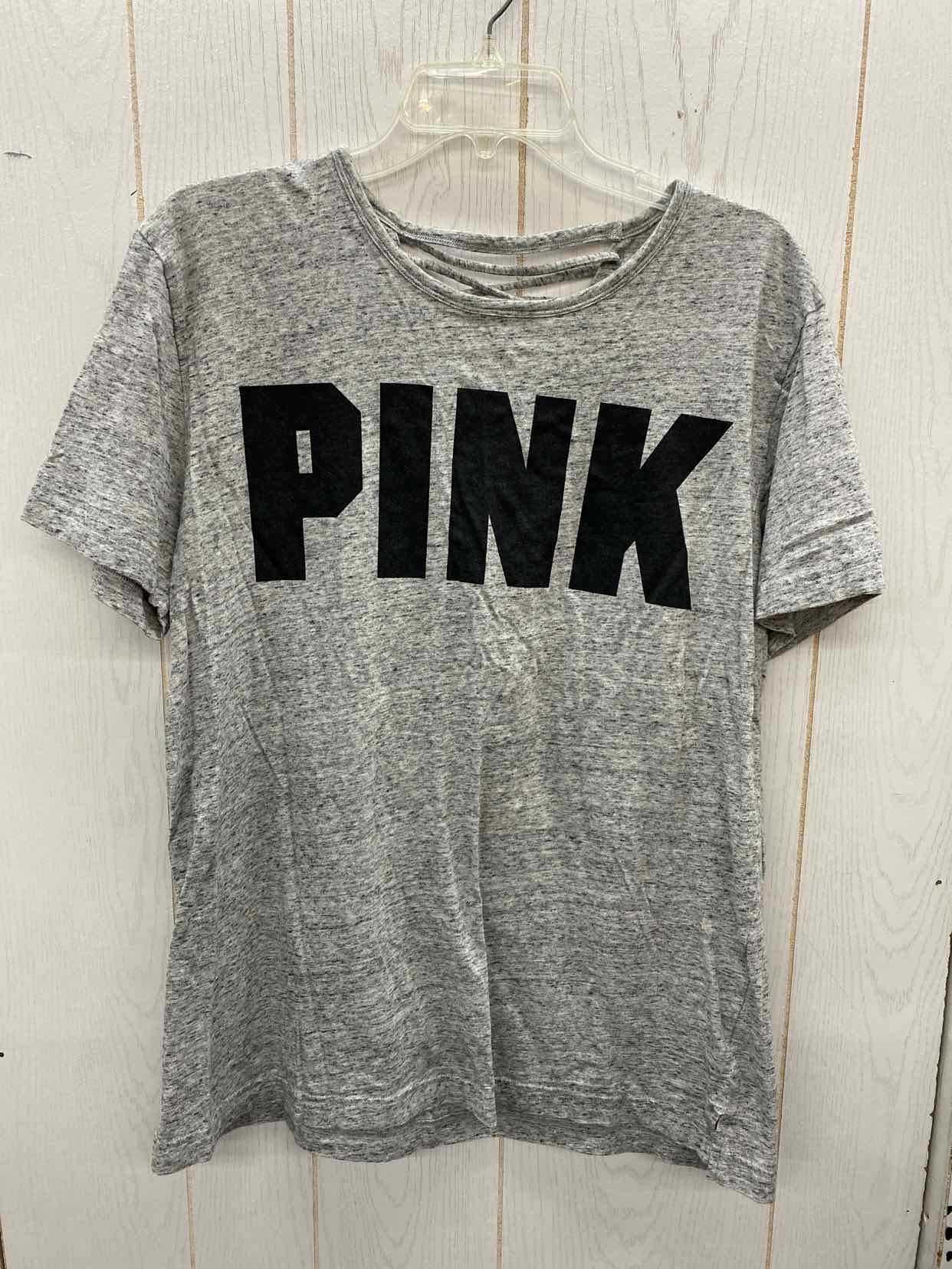 PINK Gray Womens Size L Shirt