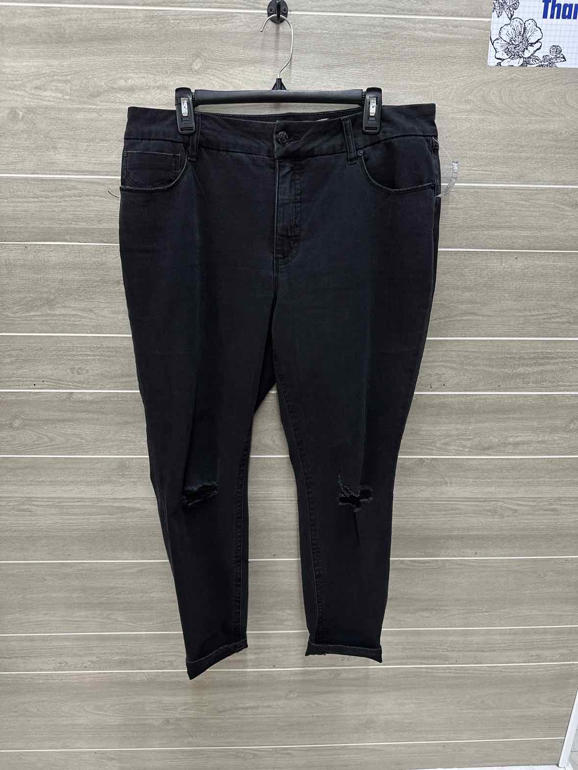 Seven7 Size 14W Black Womens Pants
