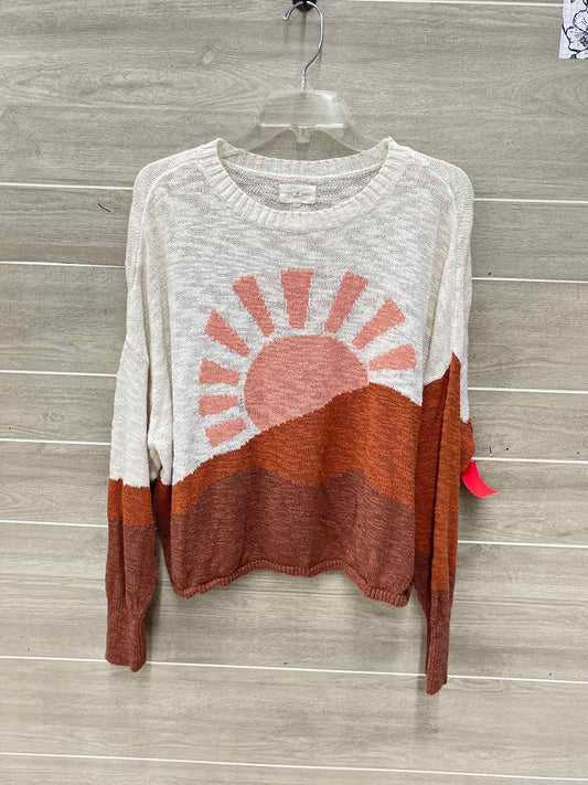 Lou & Grey Cream Womens Women Size L Sweater
