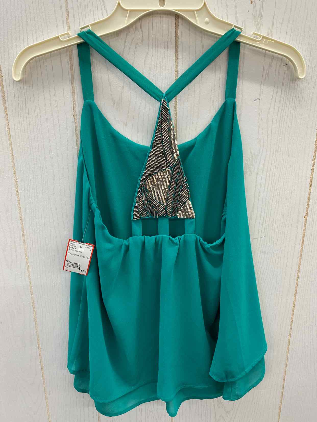 Studio Y Green Womens Size Small Tank Top