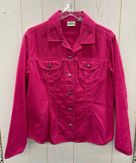 Chico's Pink Womens Size 8 Blazer