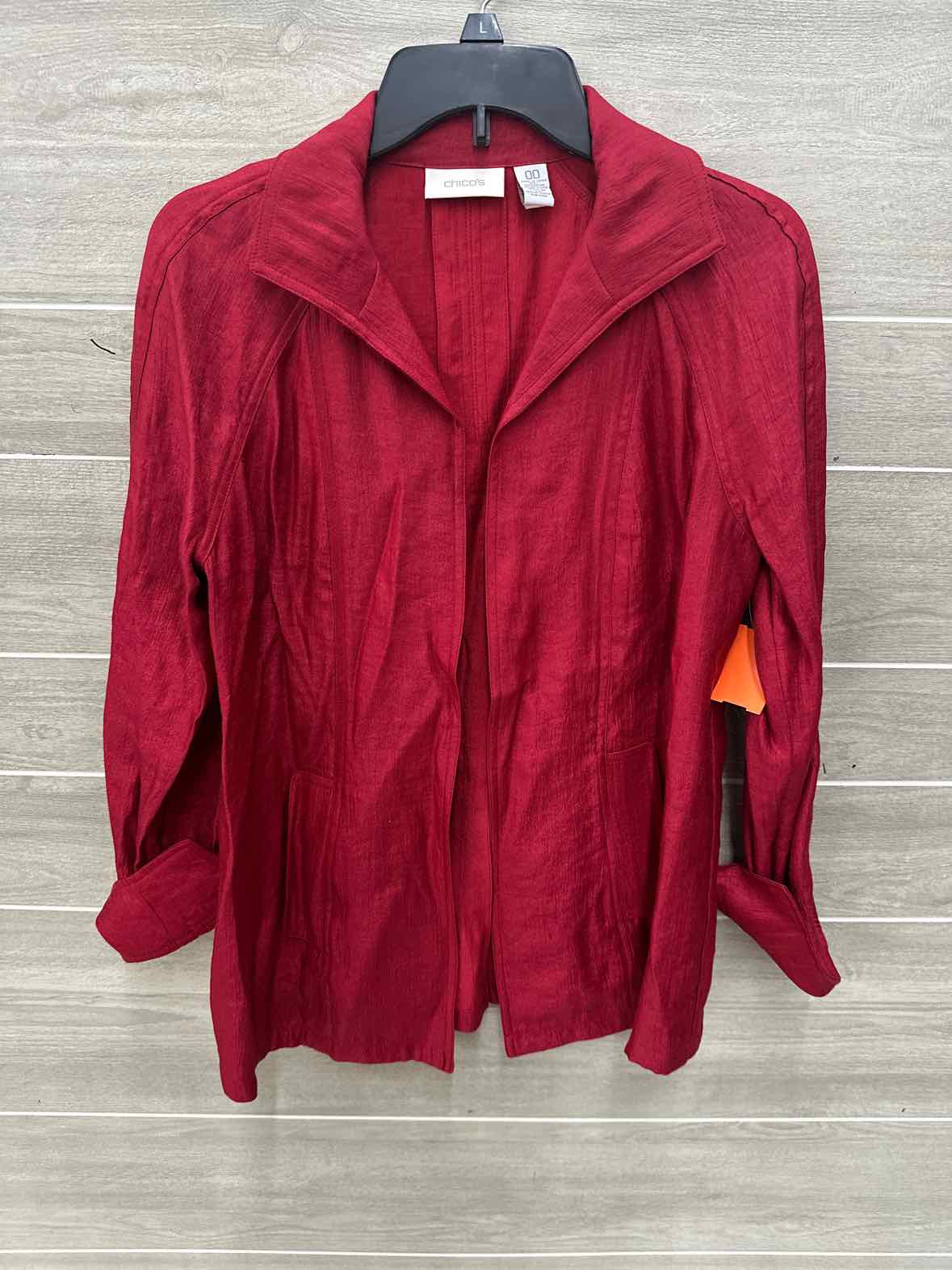 Chico's Red Womens Women Size 4/6 Blazer