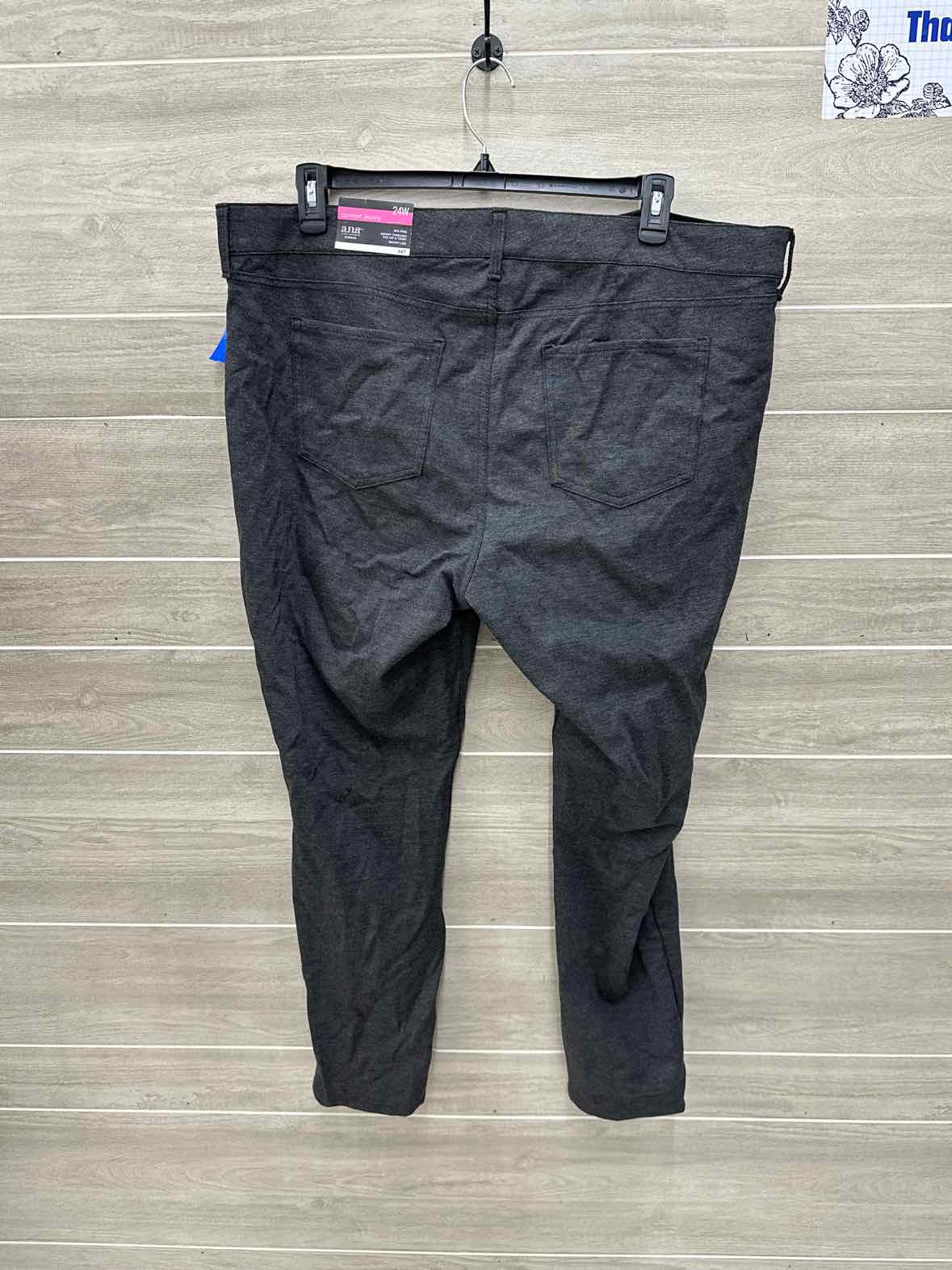 ANA Size 24W Gray Womens Pants